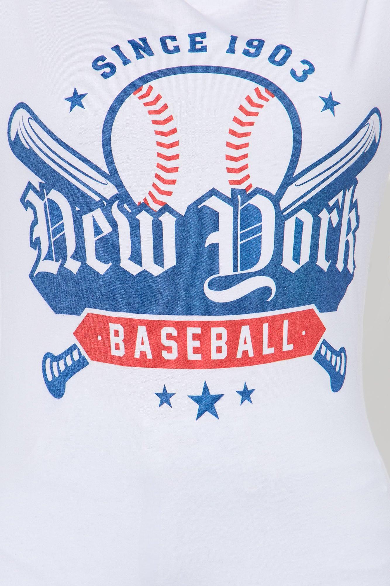 New York World Series Baseball Tee - White Product Image