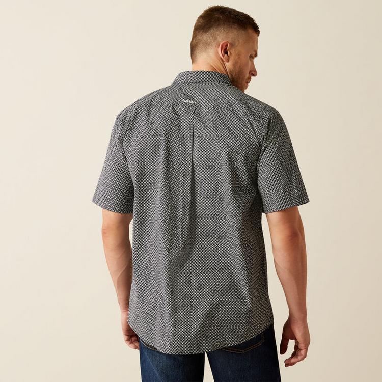 Ariat® Men's S/S Gene Black Print Classic Fit Button Shirt Product Image