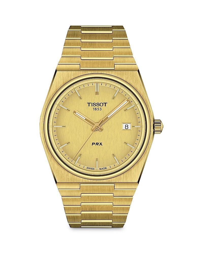 Tissot Mens Prx Automatic Stainless Steel Tonneau Bracelet Watch Product Image