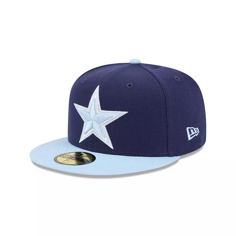 Mens New Era /Light Blue Dallas Cowboys Color Pack Two-Tone 59FIFTY Fitted Hat Product Image