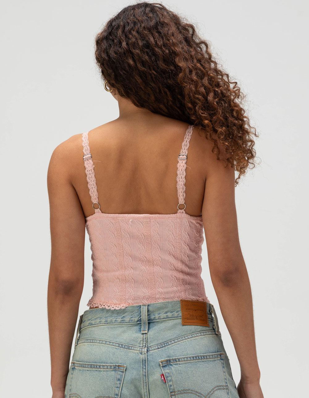 RSQ Womens Textured Cami - PINK Product Image