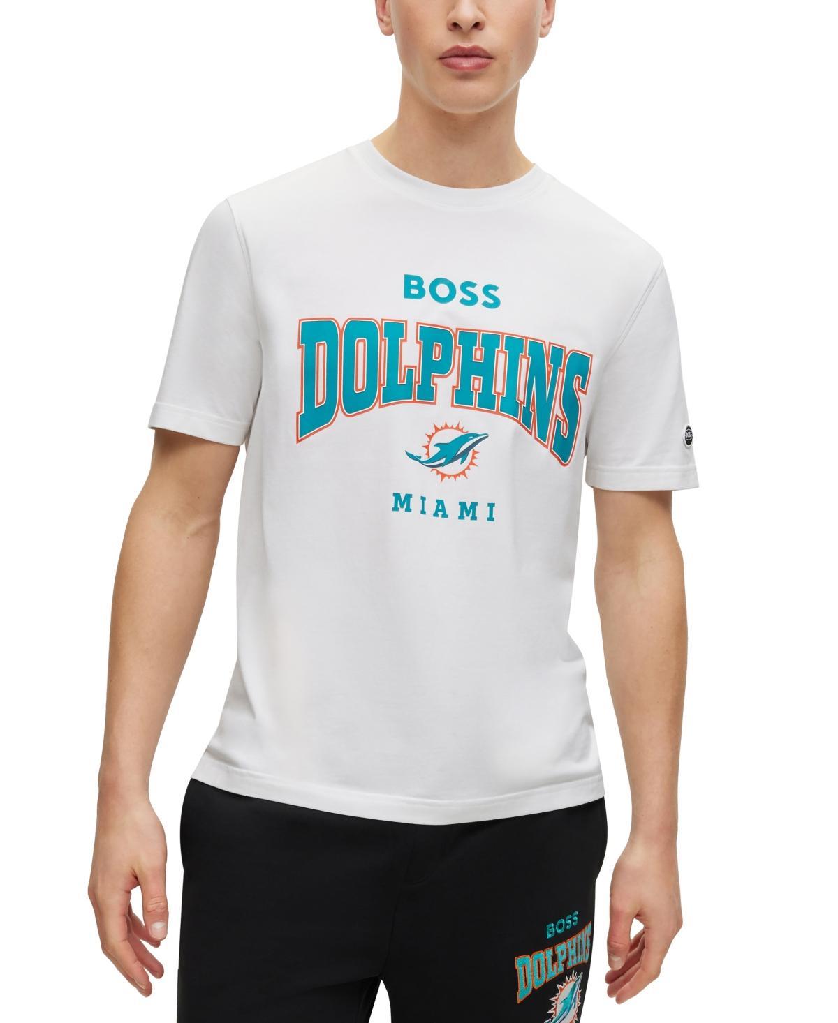 Men's BOSS X NFL  White Los Angeles Rams Huddle T-Shirt, Size: Medium Product Image