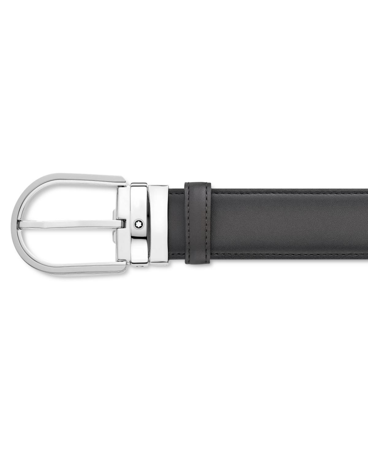 Mens Horseshoe Buckle Leather Belt Product Image