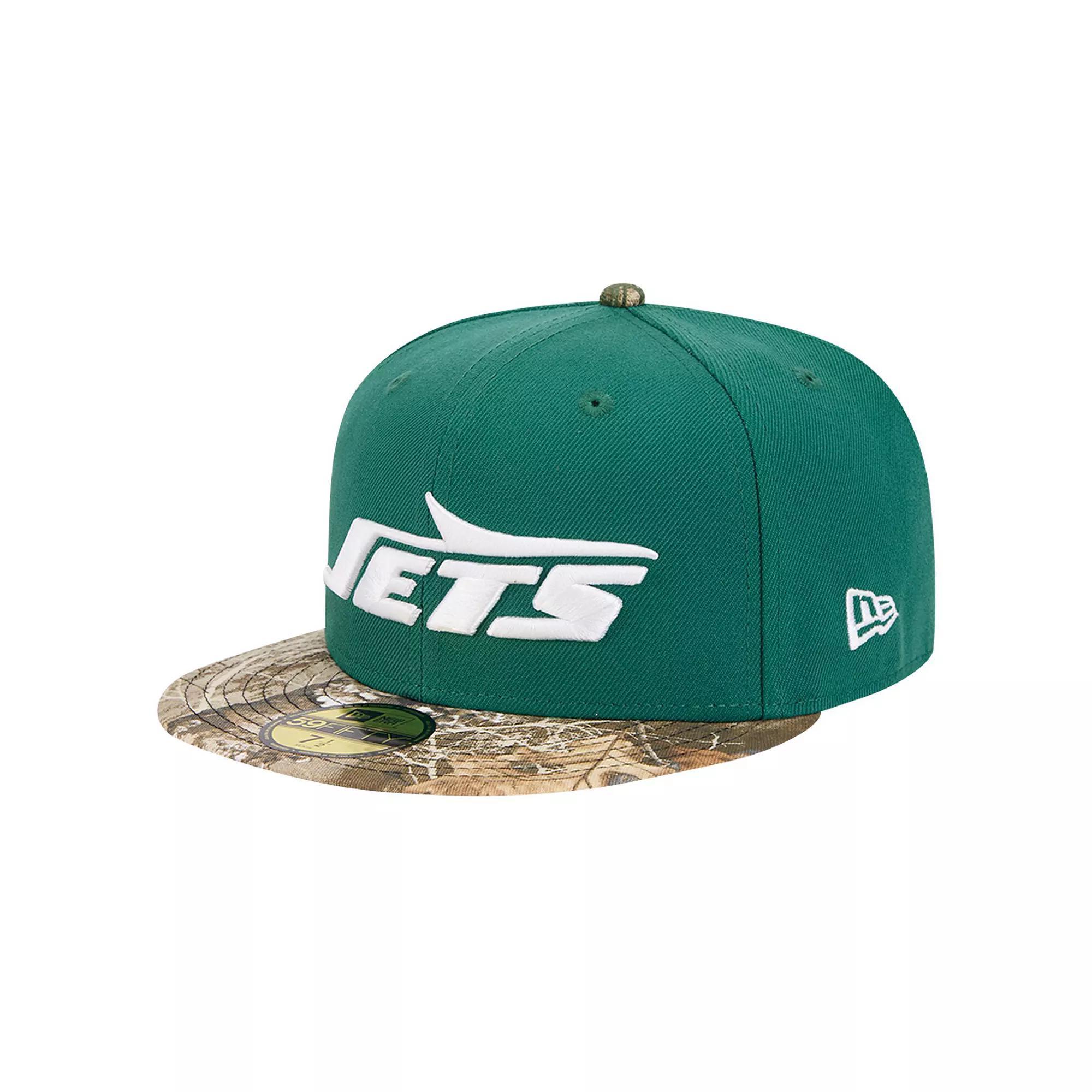 Men's New Era Green New York Jets Active Two-Tone Camo 59FIFTY Fitted Hat, Size: 7 1/2 Product Image