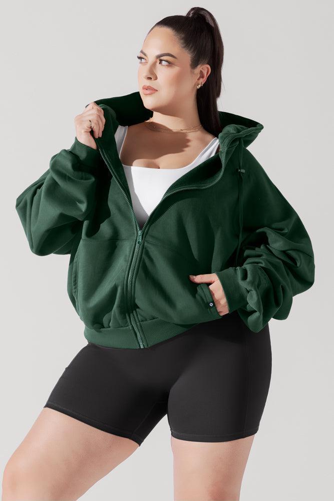 Zip Cloud Hoodie - Crimson Product Image