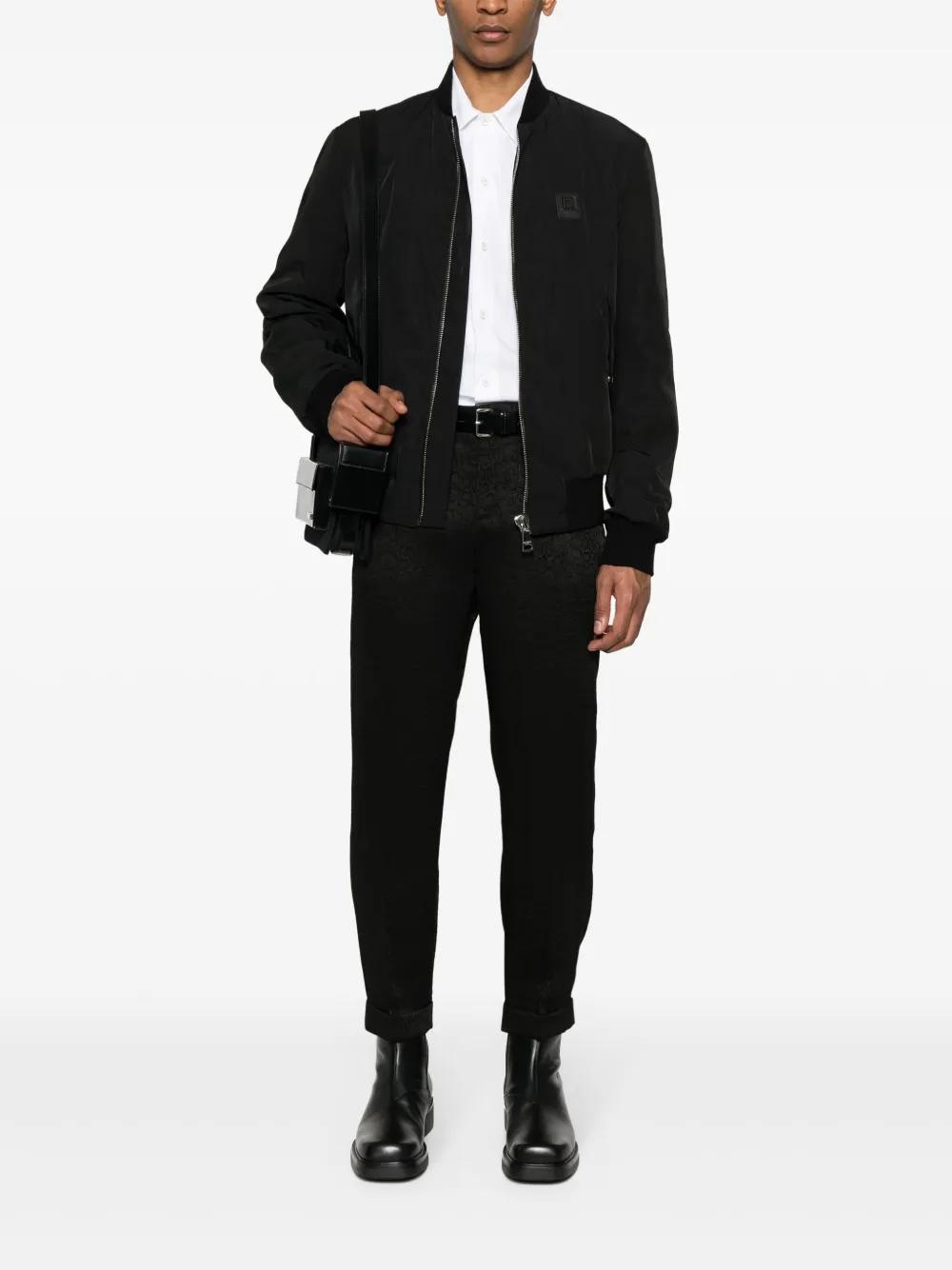 logo-patch gabardine-weave jacket Product Image