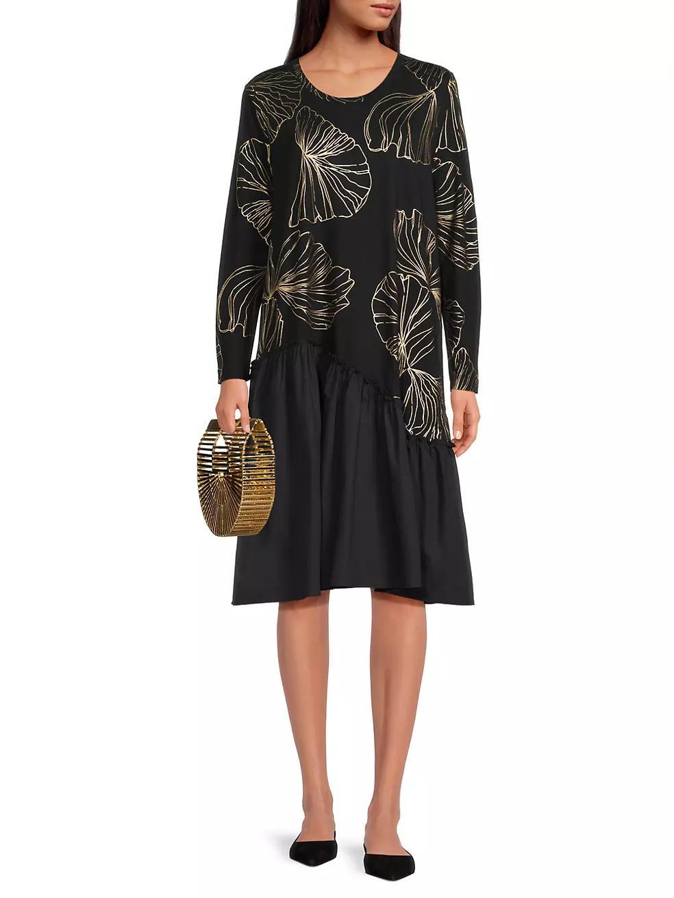 Nellina Floral Jersey Knee-Length Dress Product Image