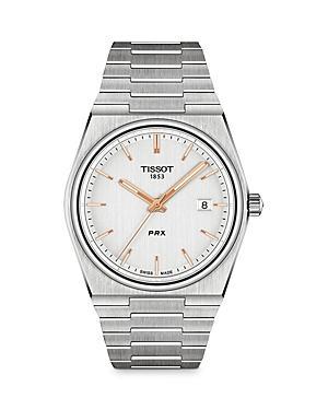 Tissot Mens Prx Automatic Stainless Steel Tonneau Bracelet Watch Product Image