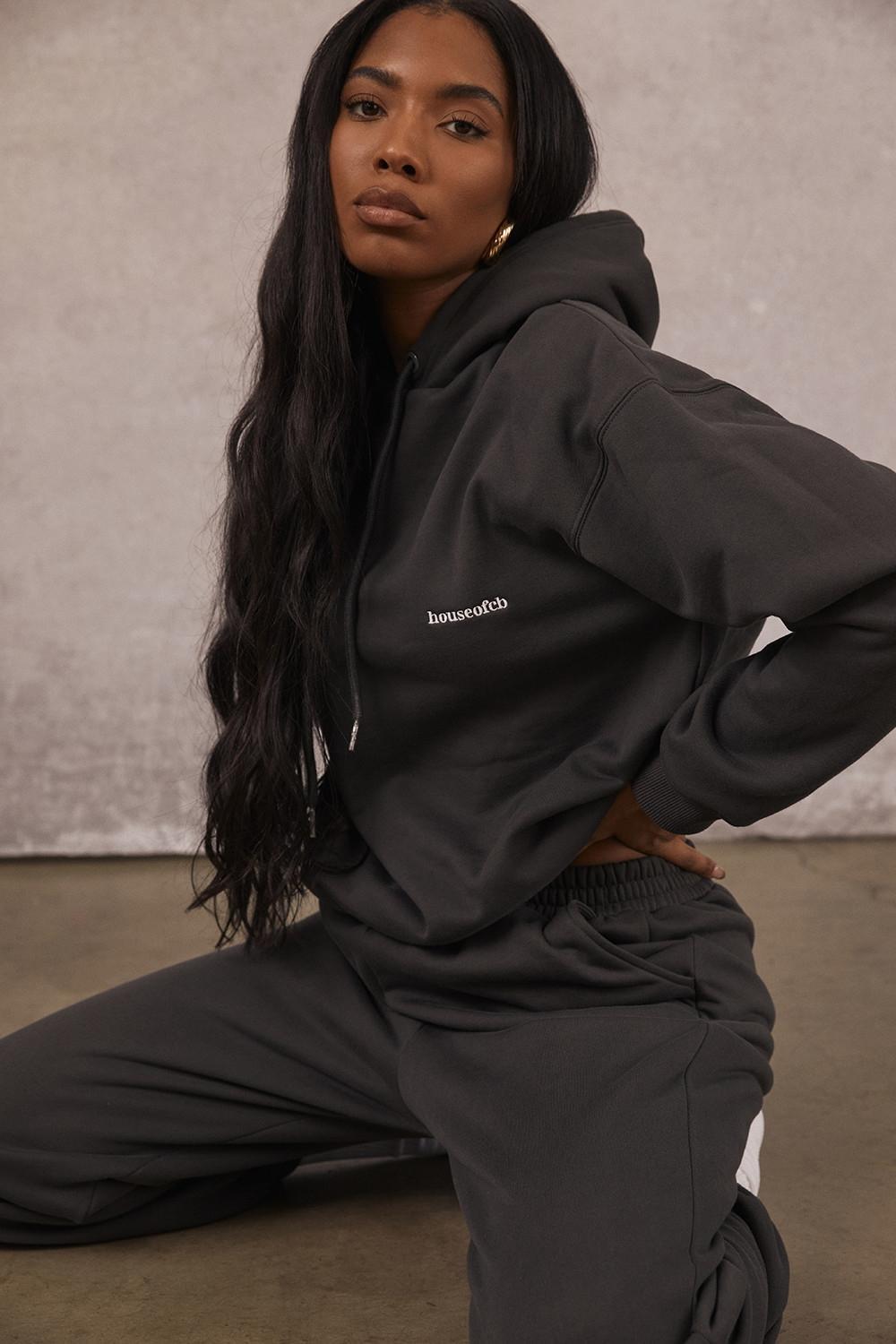 Halo Charcoal Oversized Hoodie Product Image