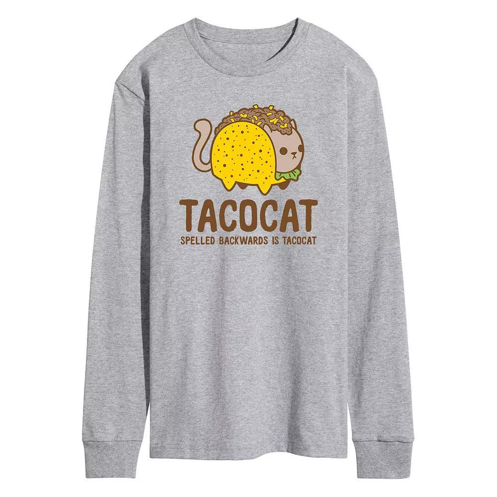 Men's Tacocat Spelled Backwards Is Tacocat Graphic Tee, Size: Small, Gray Product Image