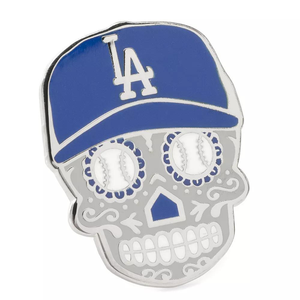 Men's Cuff Links, Inc. LA Dodgers Sugar Skull Lapel Pin, White Product Image
