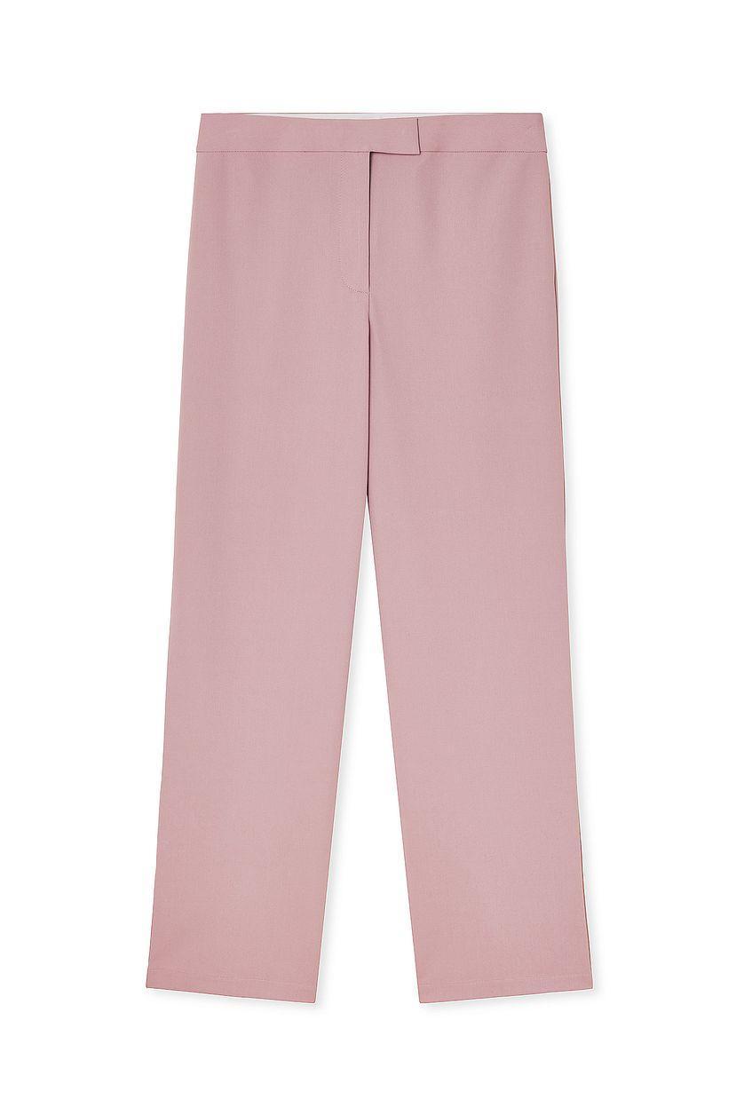 Straight Low Waist Suit Pants Product Image