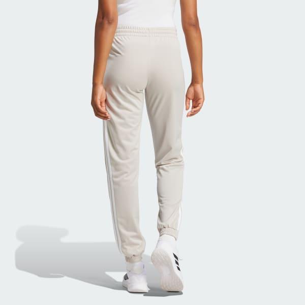 adidas Tricot 3-Stripes Track Pants Beige XS Womens Product Image