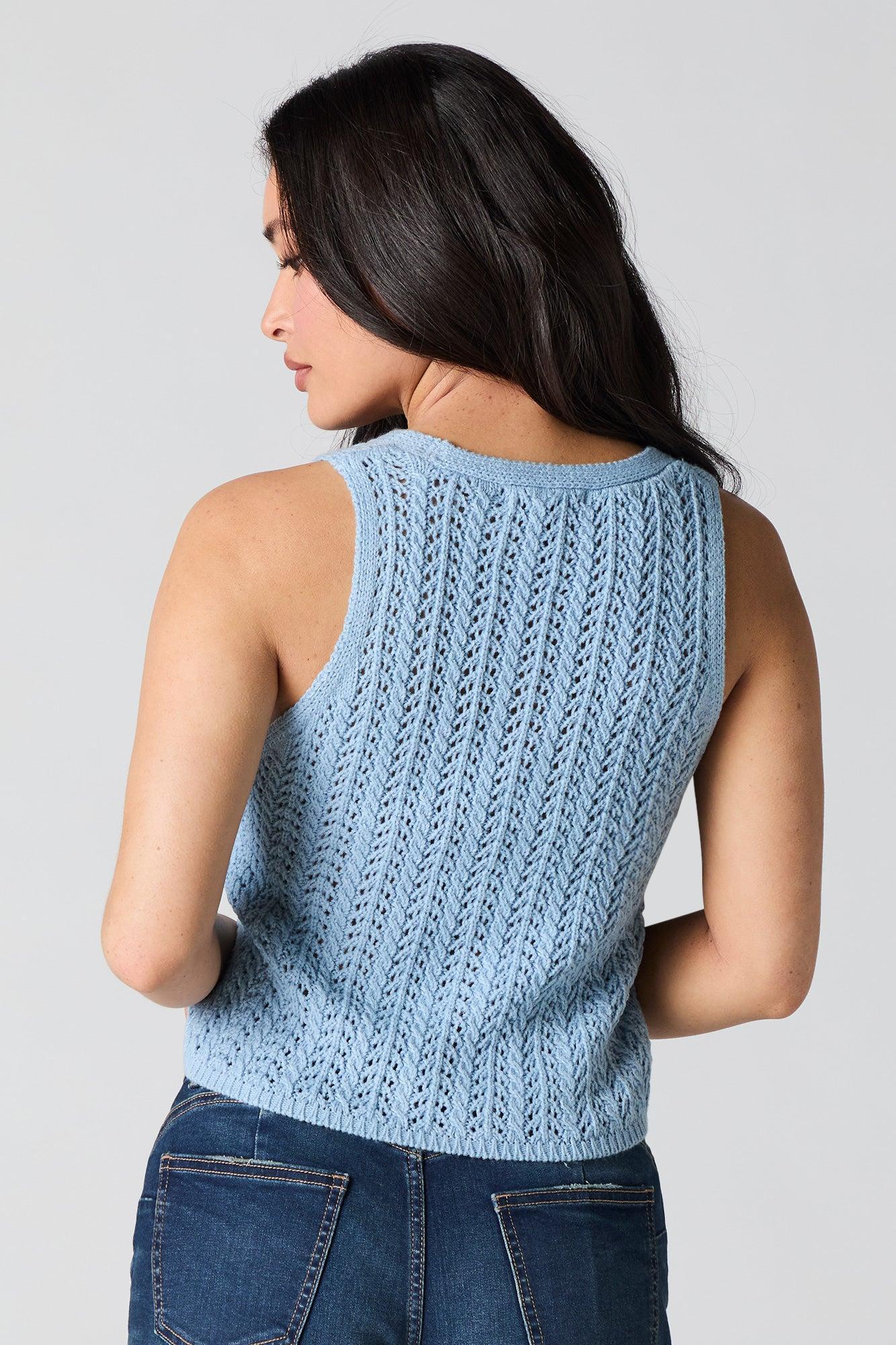 Crochet Knit Vest Female Product Image