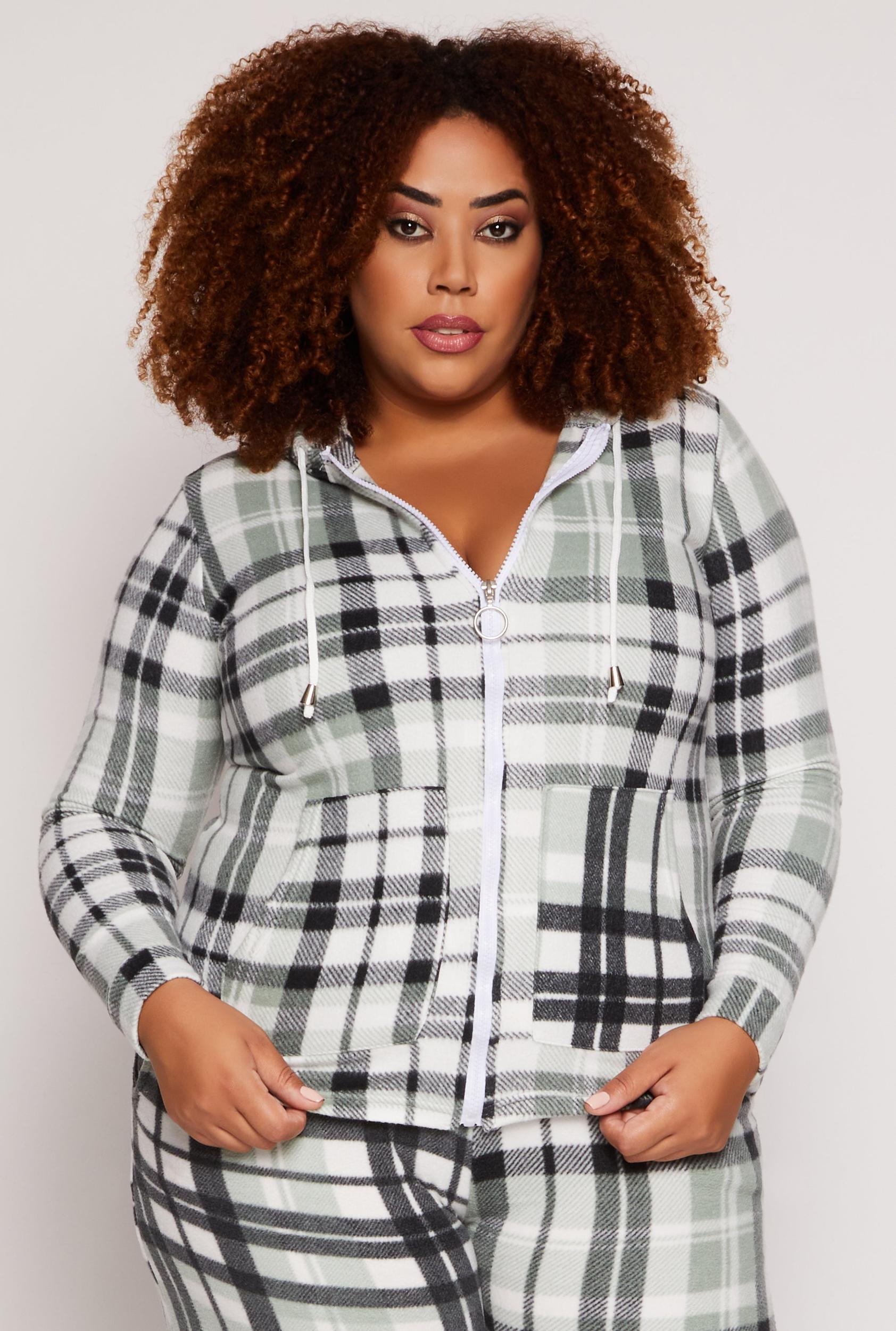 Womens Plus Size Fleece Full Zip Hoodie Product Image