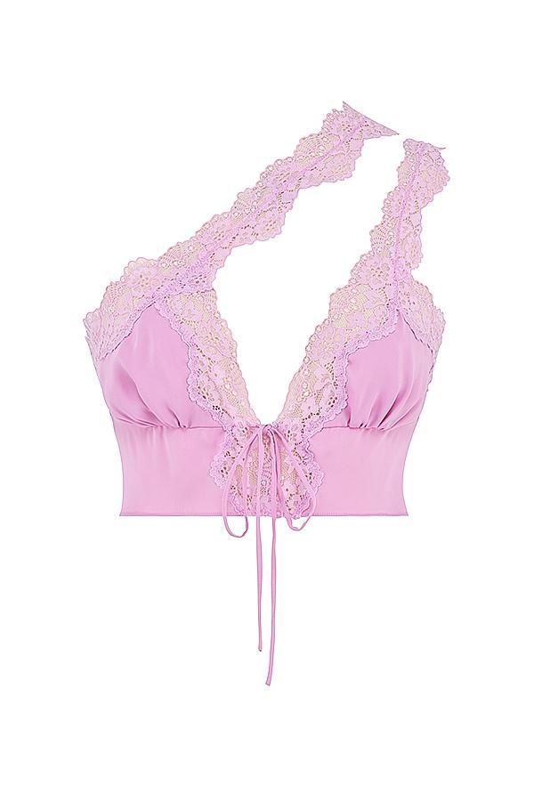 Lorena  pink floaty cropped top - sale Product Image