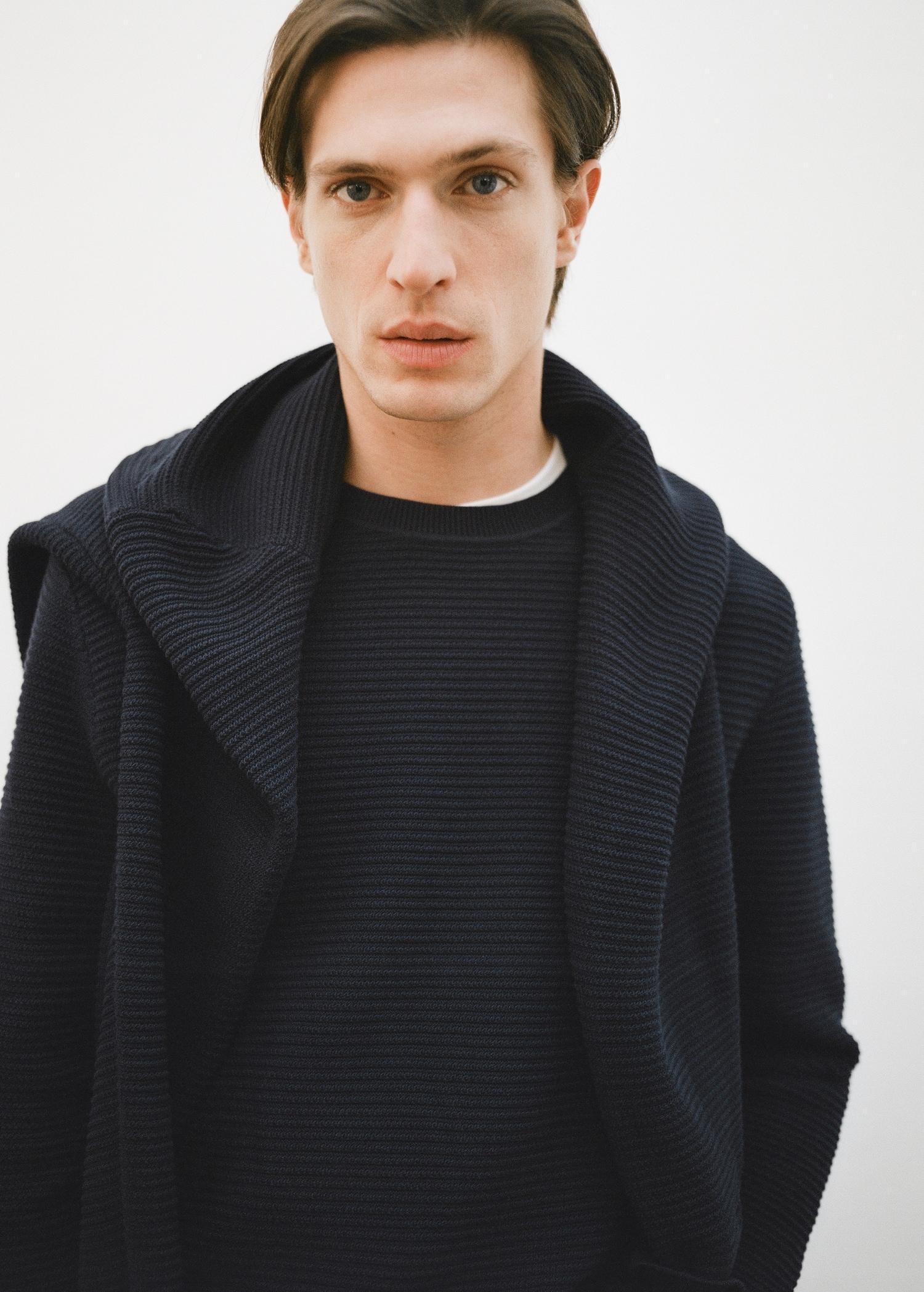 100% cotton braided sweater - Men | MANGO USA Product Image
