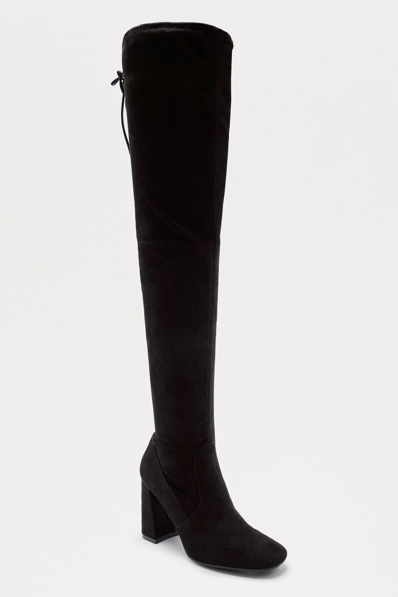 Milwaukee Thigh High Boots - Black Female Product Image