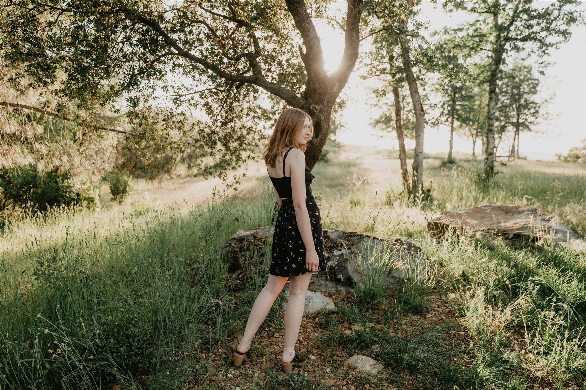 Rah Rah Skirt in Dark Floral Product Image