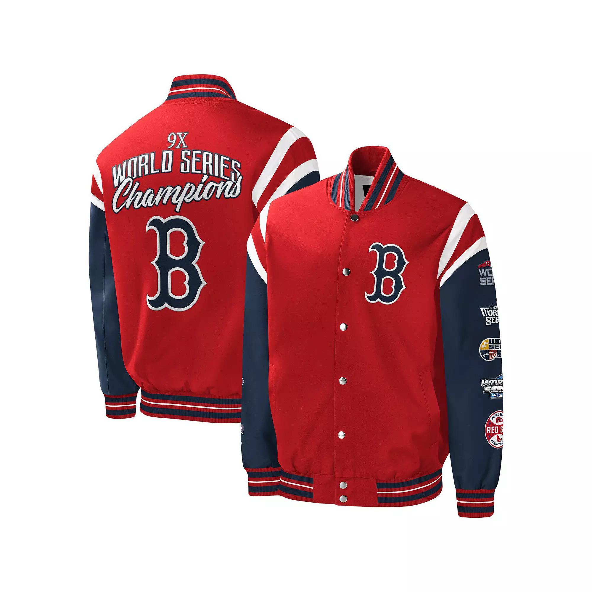 Men's G-III Sports by Carl Banks Red Boston Red Sox Title Holder Full-Snap Varsity Jacket, Size: 4XL Product Image