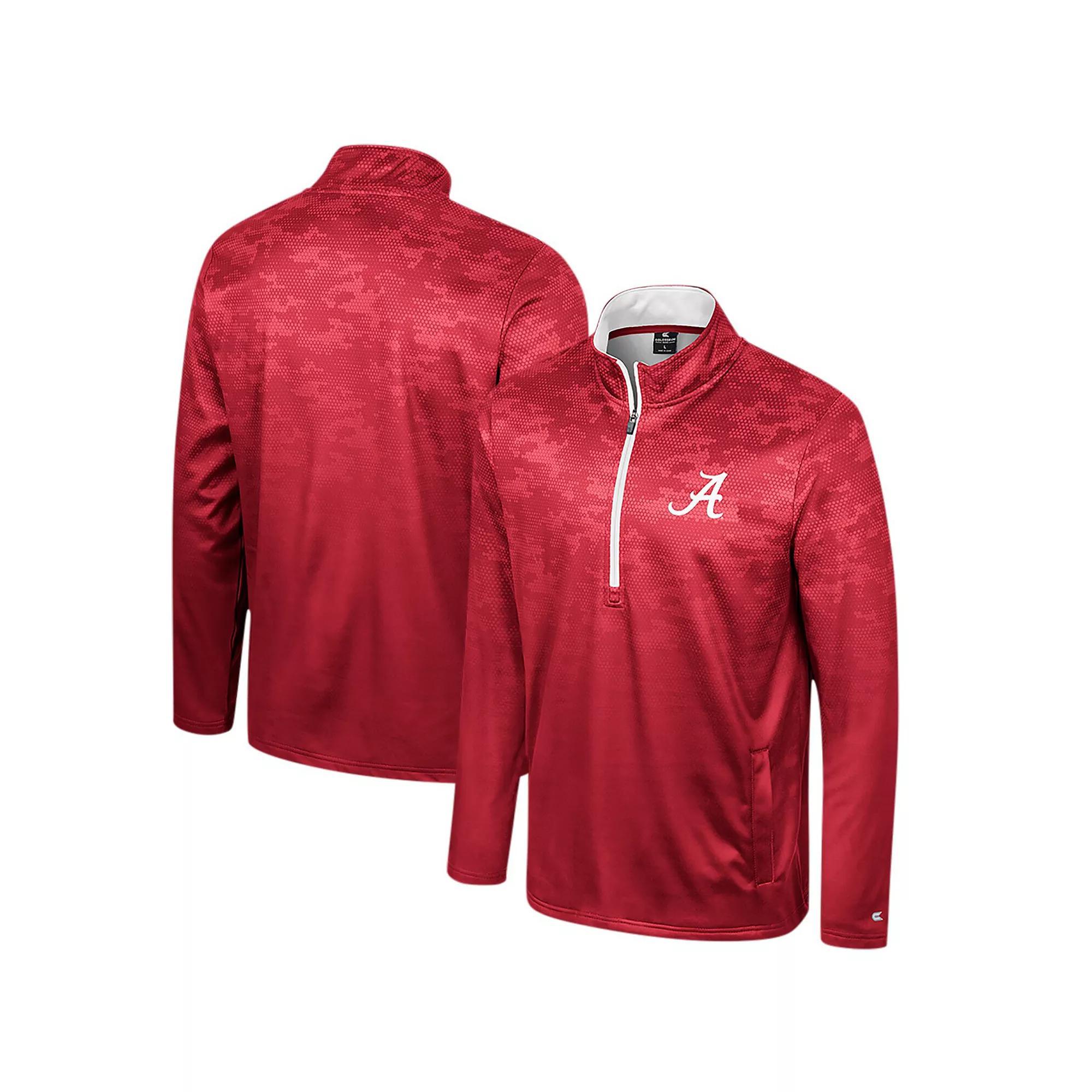 Men's Colosseum  Cardinal Arkansas Razorbacks The Machine Half-Zip Jacket, Size: Medium, Red Product Image