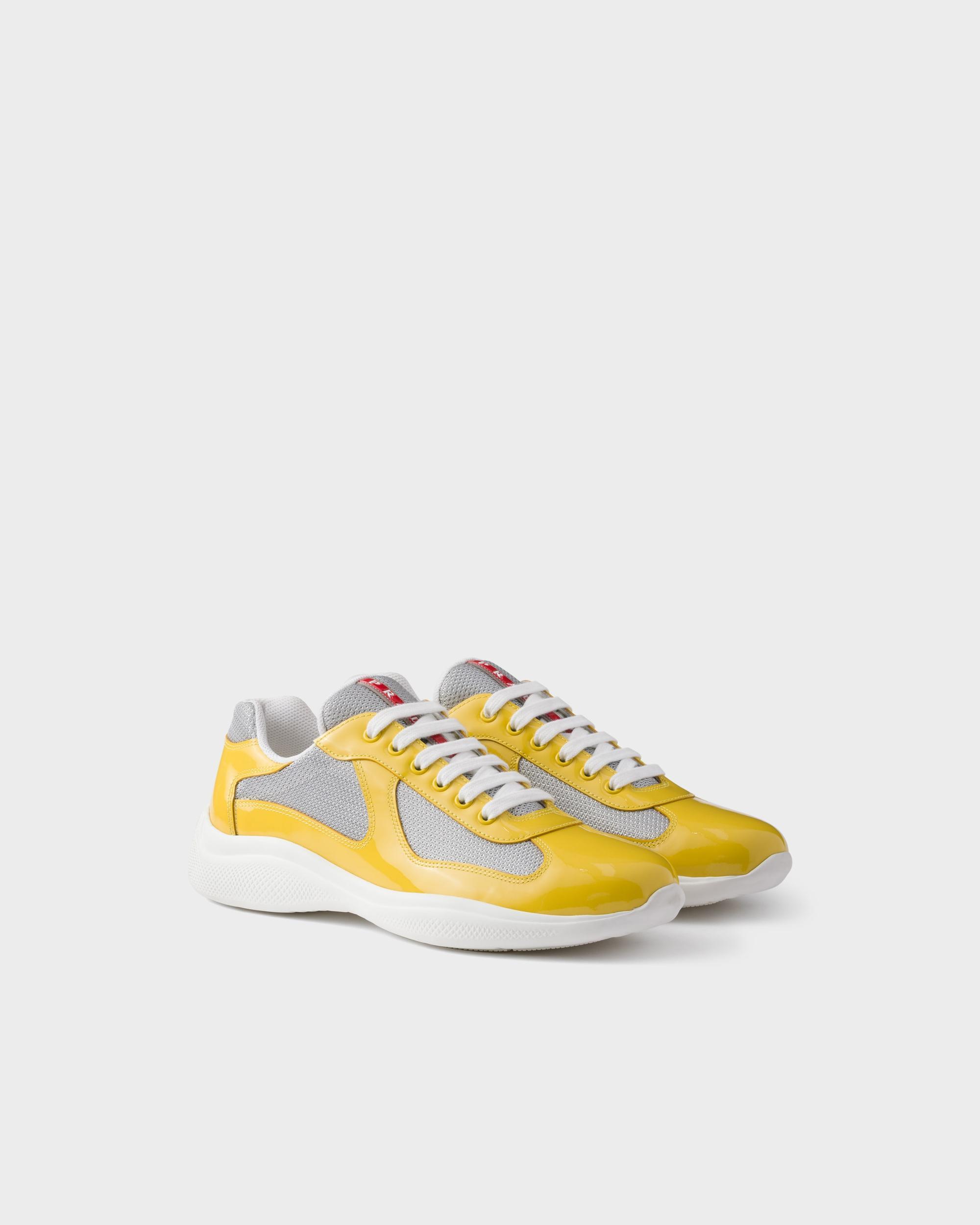 Patent leather and technical fabric Prada America's Cup sneakers Product Image