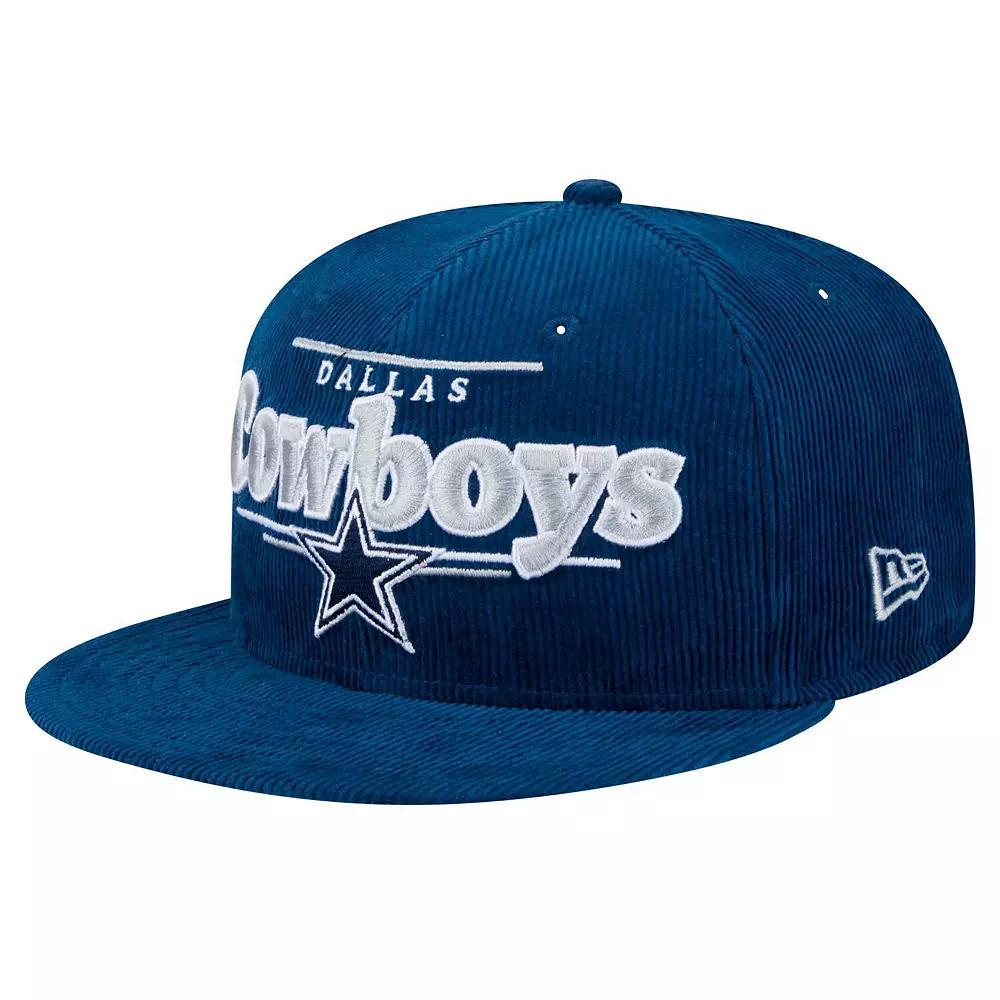 Mens New Era Dallas Cowboys Display Corduroy 9FIFTY Snapback Hat, Blue Product Image