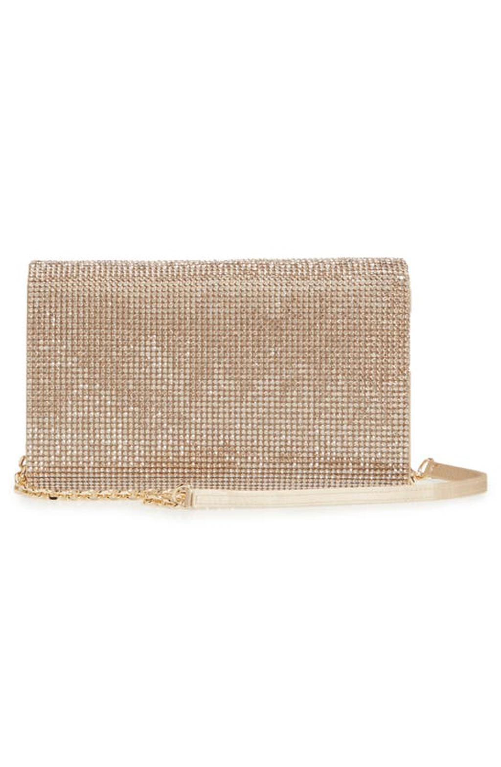 JUDITH LEIBER Fizzoni Full-beaded Clutch Bag In Champagne Prosecco Product Image