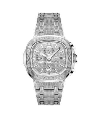 Men's JBW Heist 1/5 CT. T.w. Diamond Chronograph Watch with Square Silver-Tone Dial (Model: J6380D) Product Image