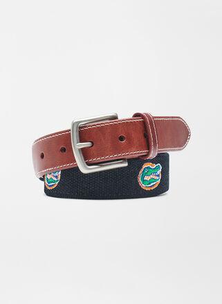 Peter Millar Mens Florida Gators Belt | Color: Black | Size: 40 | UF Product Image