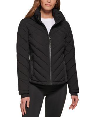 Calvin Klein Womens Side-Panel Hooded Packable Puffer Coat, Created for Macys Product Image
