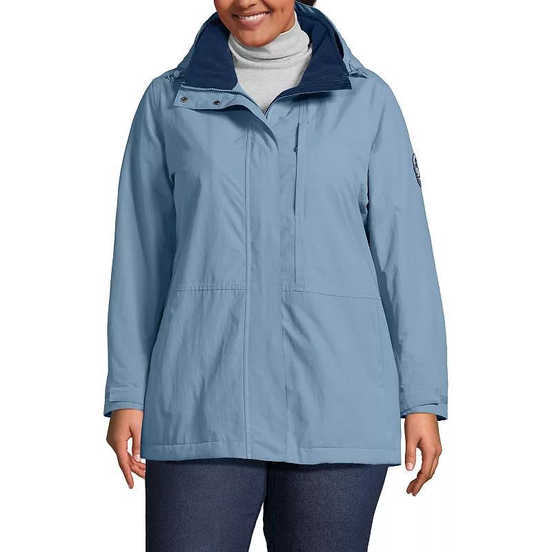 Plus Size Lands' End Squall Waterproof Insulated Winter Jacket, Women's, Size: 2XL, Ivory Pearl Product Image