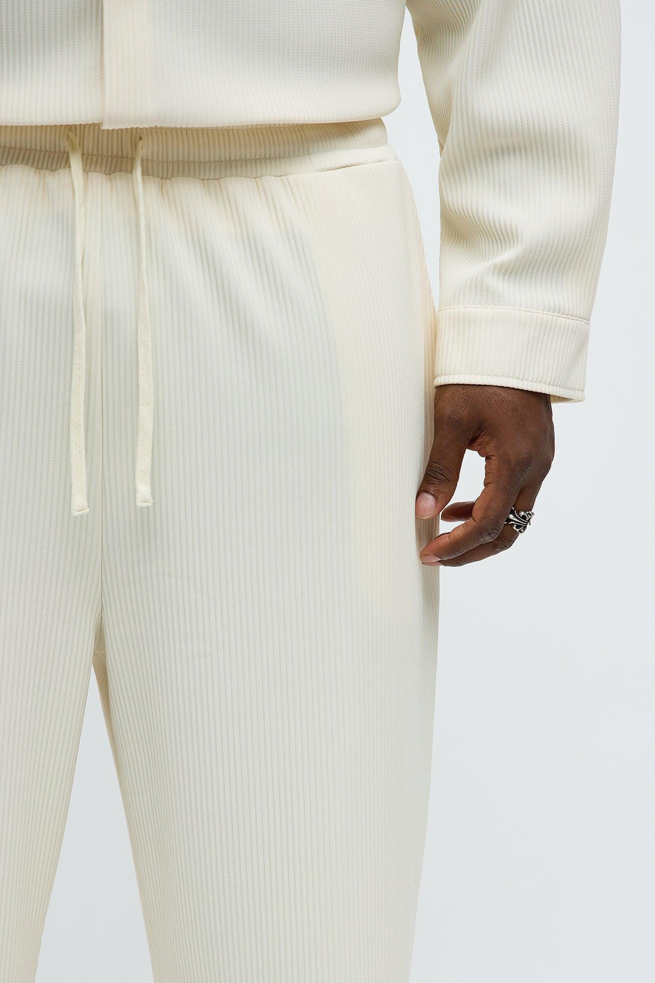 Show Up Baggy Elastic Waist Pant - Off White Product Image