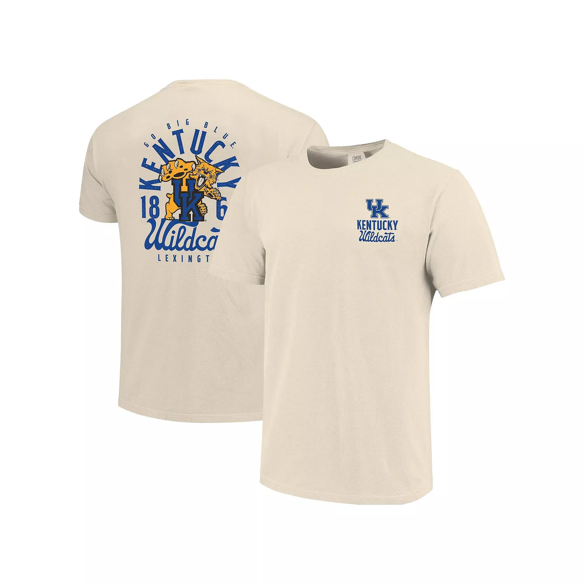 Men's Cream Kentucky Wildcats Comfort Colors Mascot Overlay T-Shirt, Size: XL, Beige Product Image
