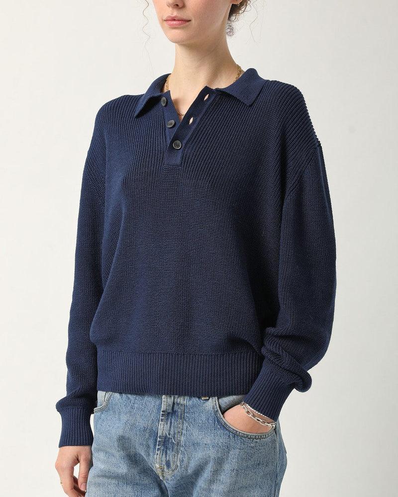 LS Slouchy Polo - Purple Product Image