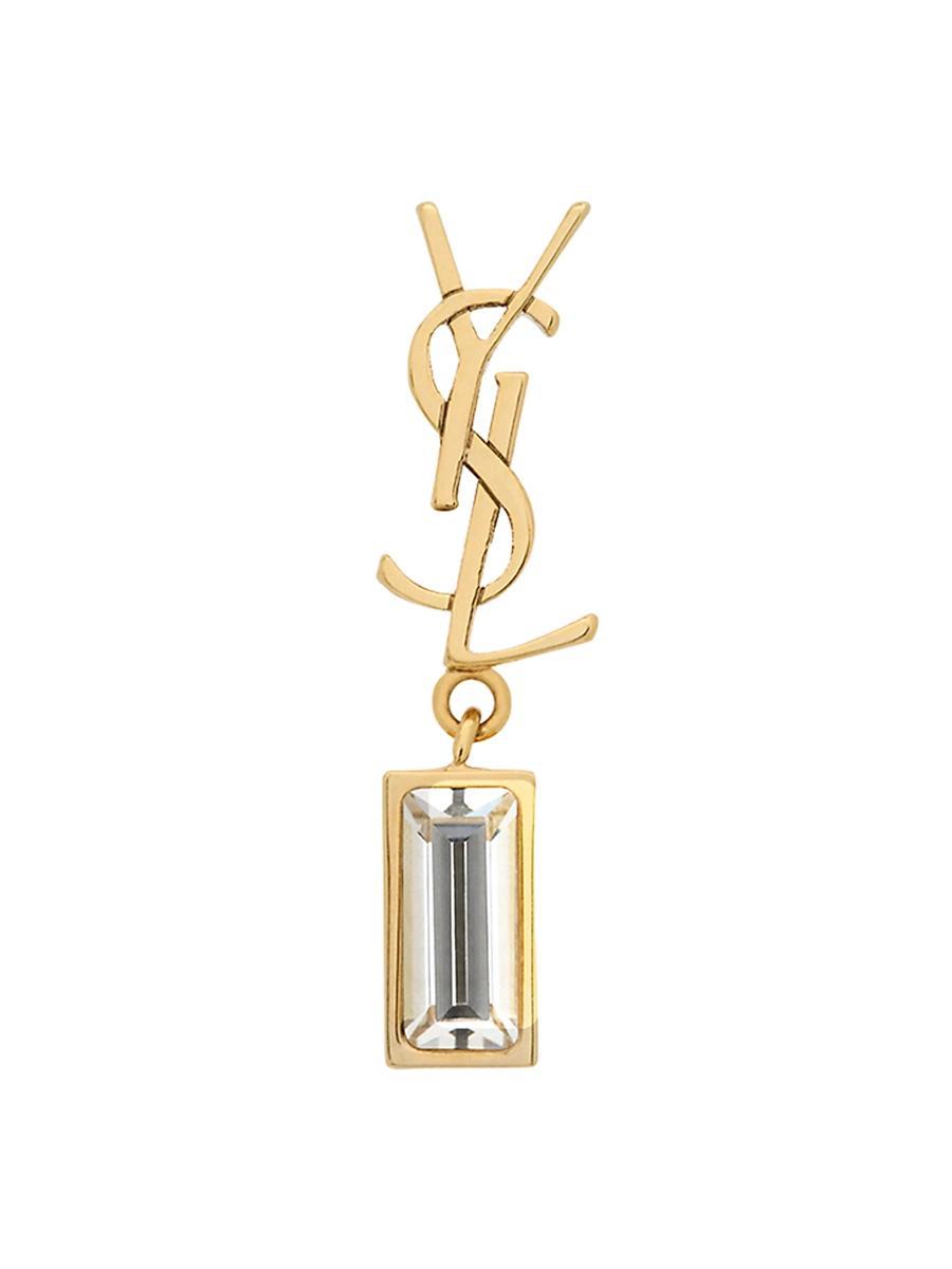 Womens Cassandre Single Earring in Metal and Rhinestones Product Image