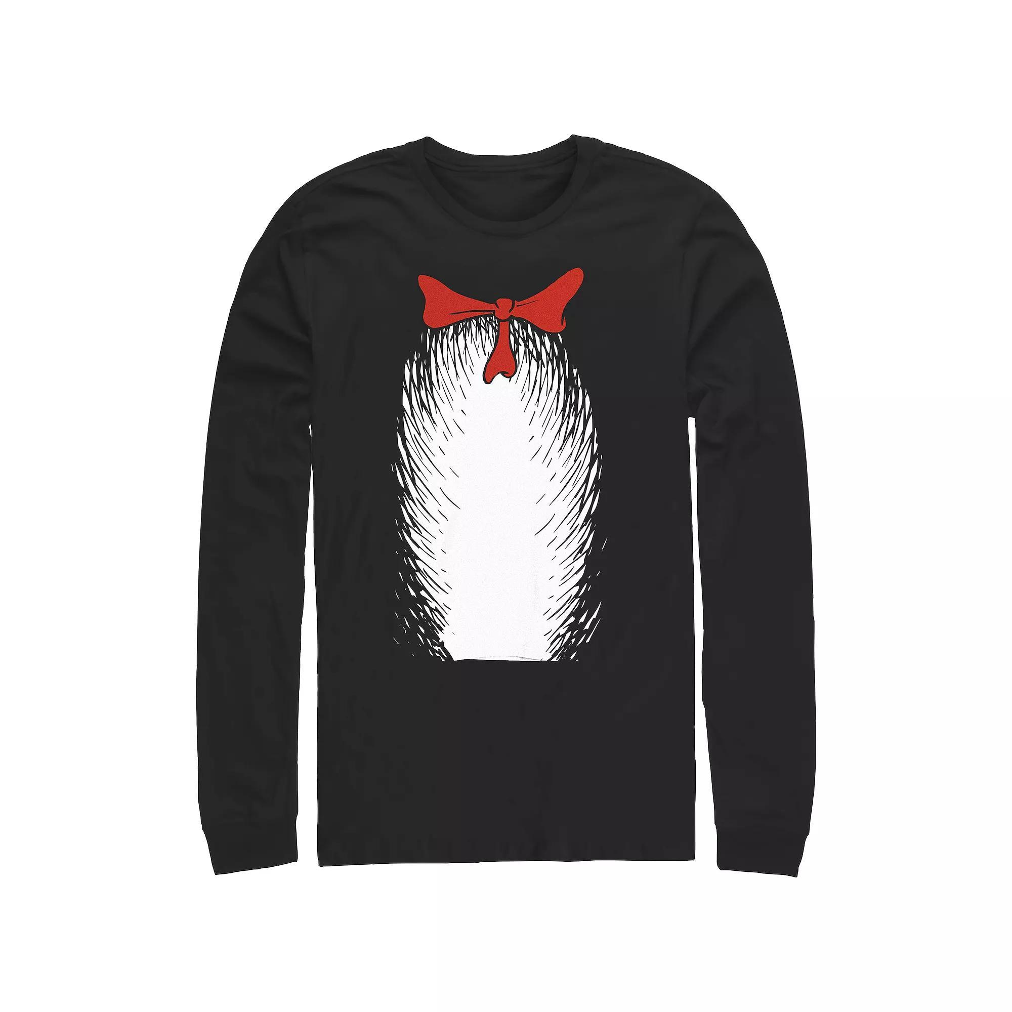 Mens Dr. Seuss The Cat In The Hat Costume Long Sleeve Graphic Tee Product Image
