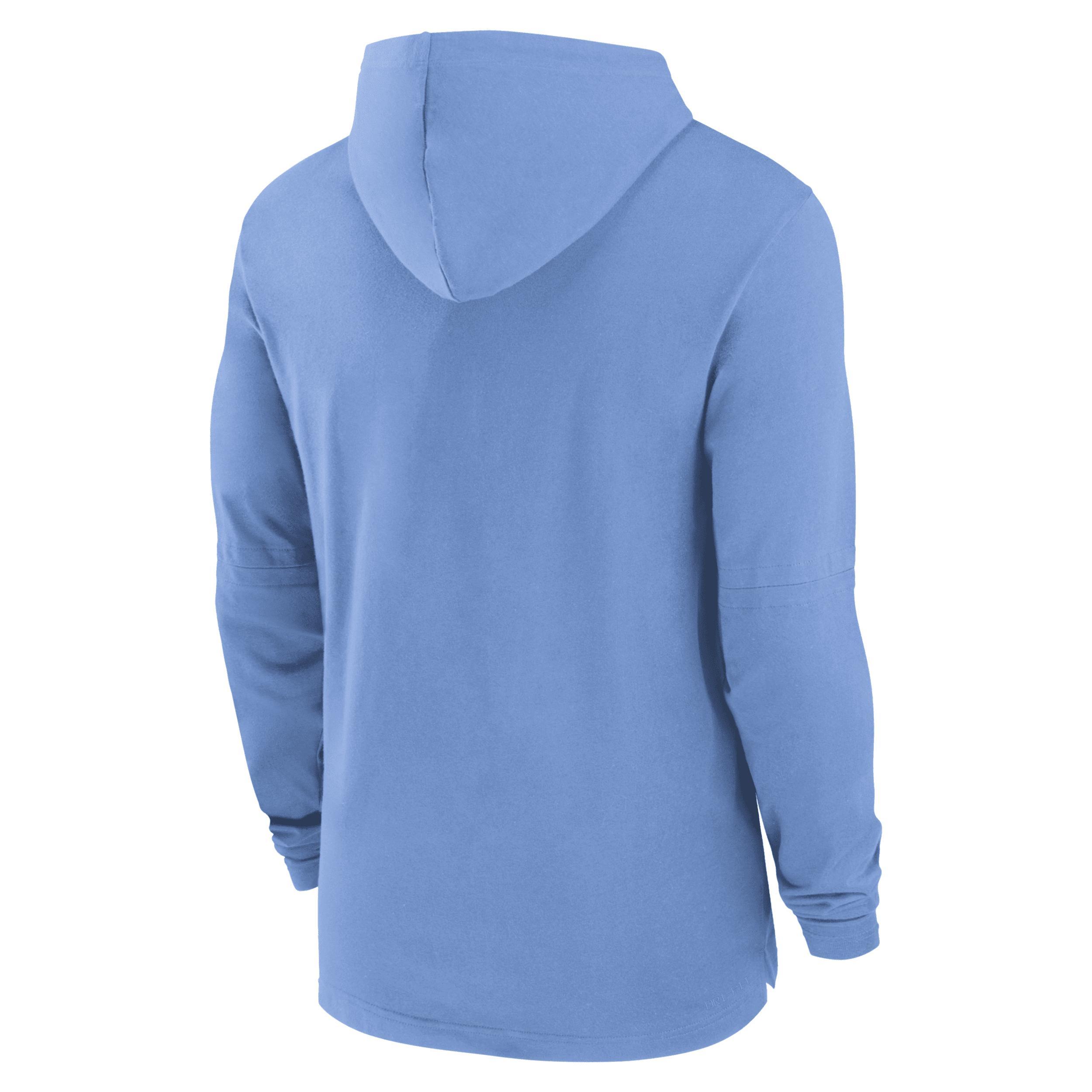 Mens North Carolina Tar Heels Sideline Jordan Dri-FIT College Long-Sleeve Hooded Top Product Image