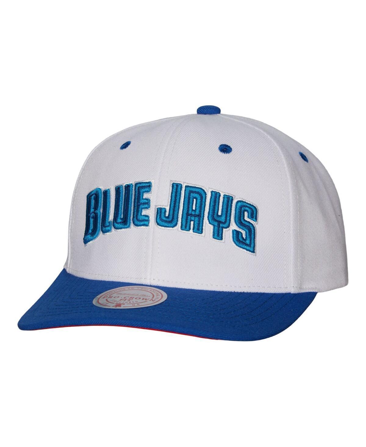 Mens Mitchell & Ness White Toronto Blue Jays Cooperstown Collection Pro Crown Snapback Hat Product Image