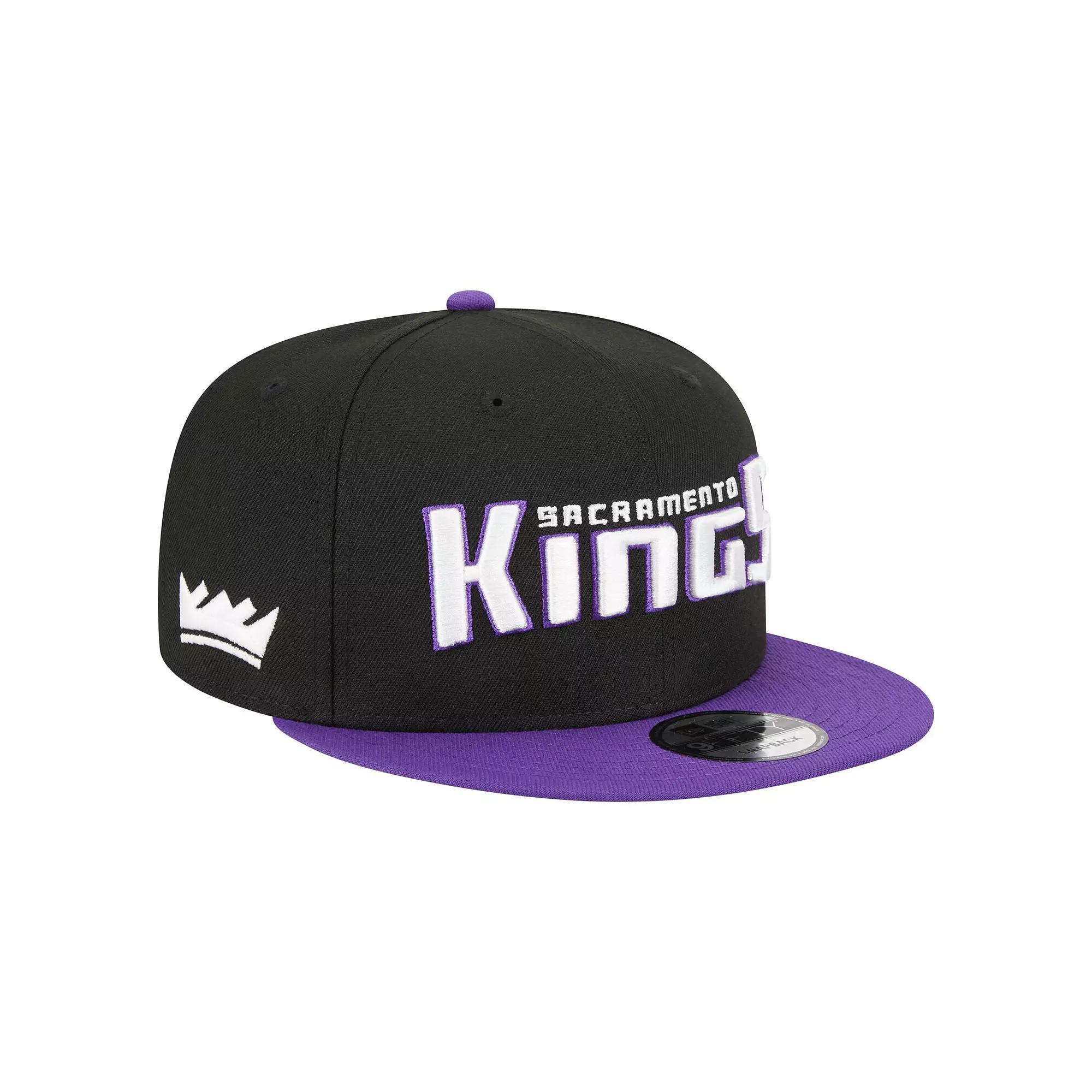 Mens New Era Black/Purple Sacramento Kings Jersey Hook Statement Edition 9FIFTY Snapback Hat Product Image