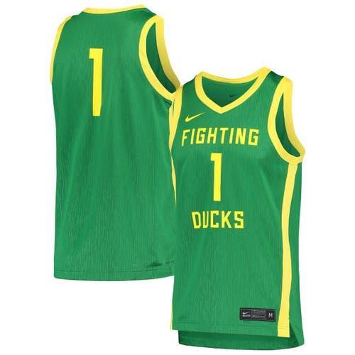 Men's Nike #1 Green Oregon Ducks Replica Basketball Jersey, Size: Large Product Image