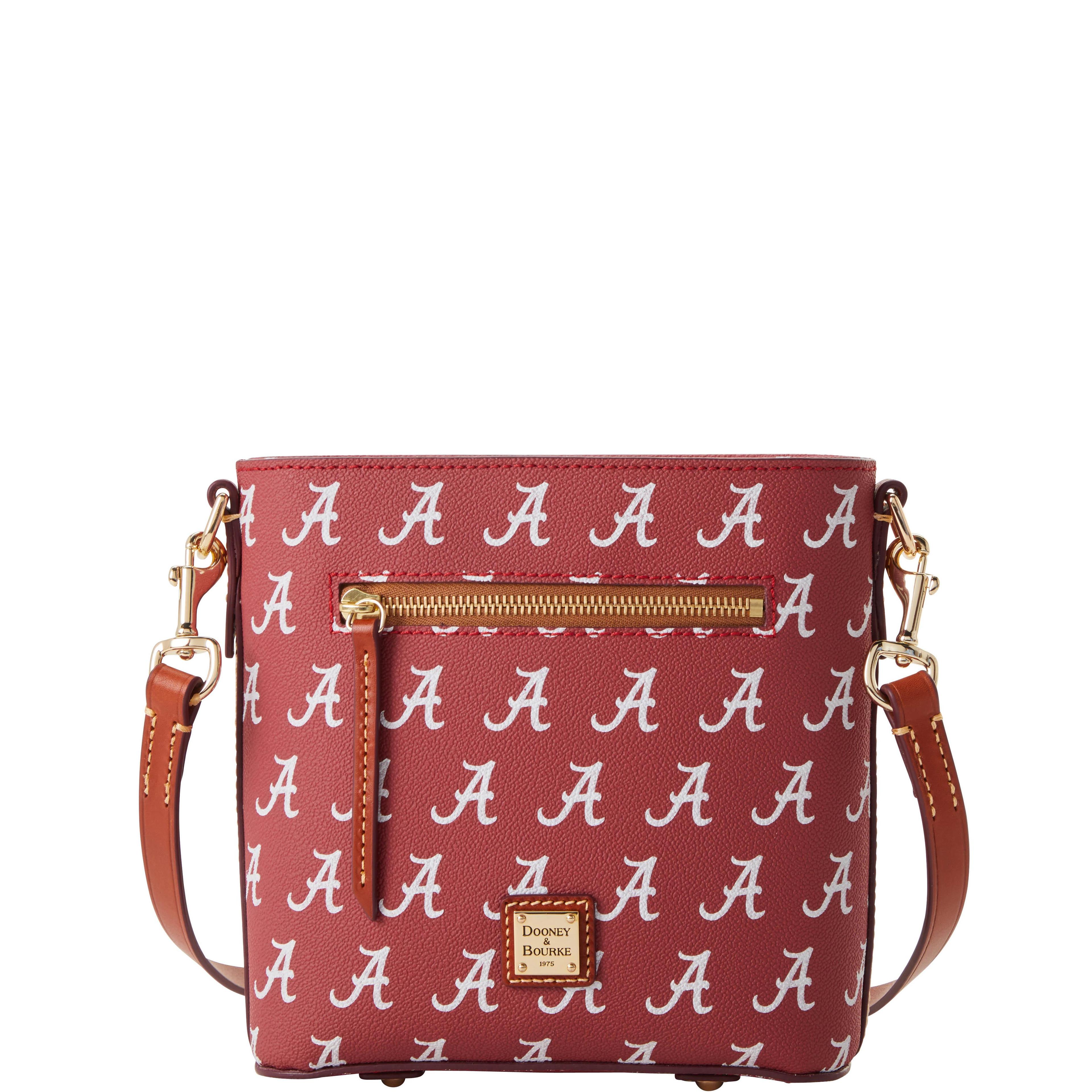 Dooney & Bourke Womens Collegiate University of Alabama Small Zip Crossbody Coated Cotton Shoulder Bag in Red Product Image