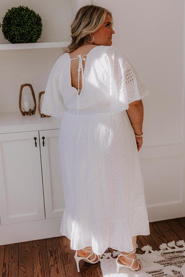 Romantic Bliss Eyelet Midi Dress Curves Product Image