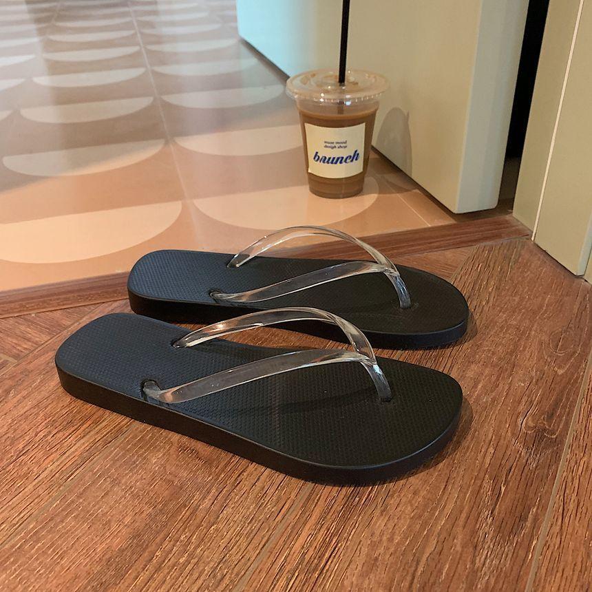 Clear PVC Strap Flip Flops Product Image