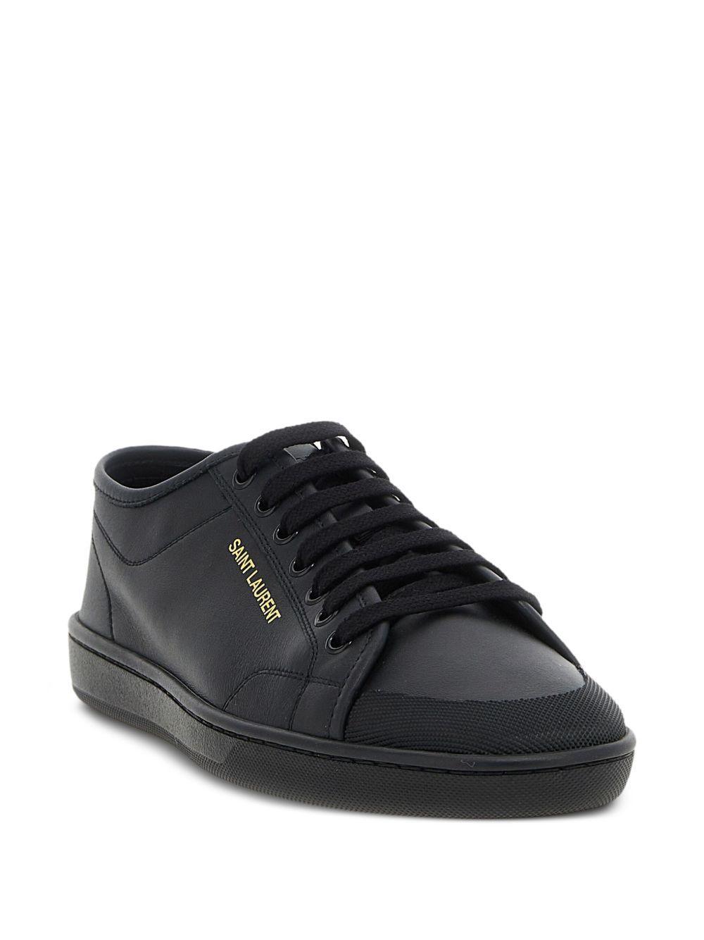 logo-detail leather sneakers Product Image
