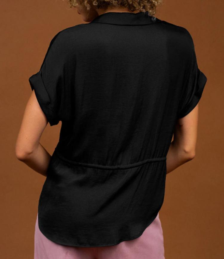 Naked Zebra® Ladies' S/S Button Shirt with Self Belt Product Image