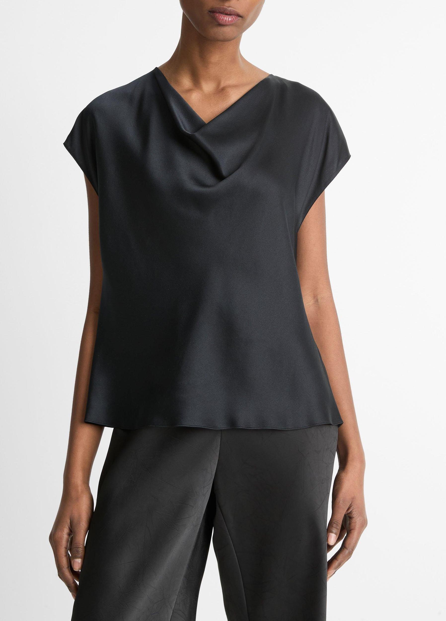 Womens Silk Cowl-Neck Blouse Vince Product Image