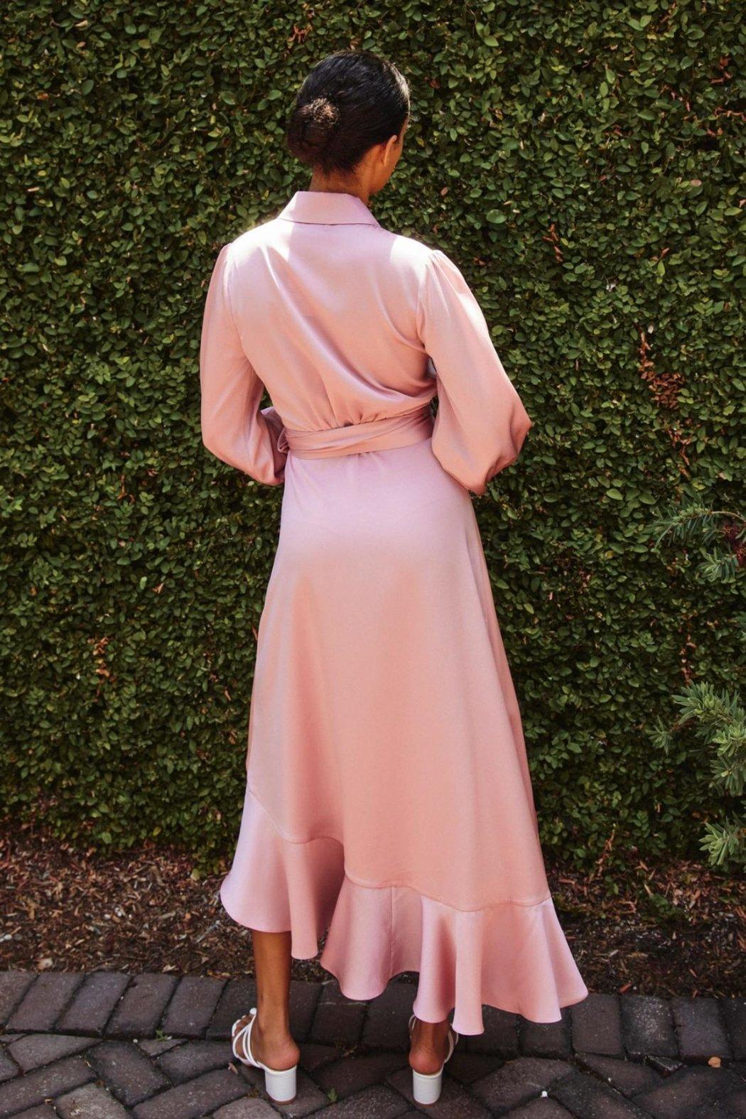 Ruffled Wrap Dress Product Image