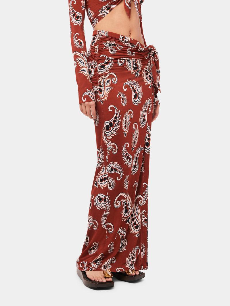Paisley long split skirt Product Image
