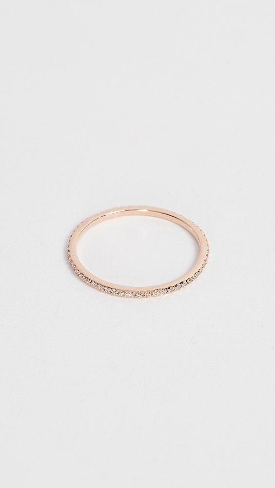 EF Collection 14k Rose Gold Diamond Eternity Stack Ring | Shopbop Product Image